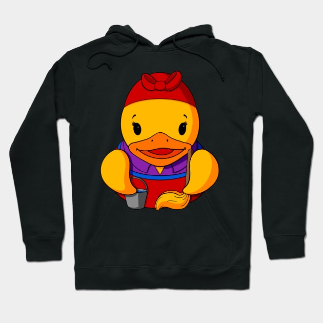 Cleaner Rubber Duck Hoodie by Alisha Ober Designs